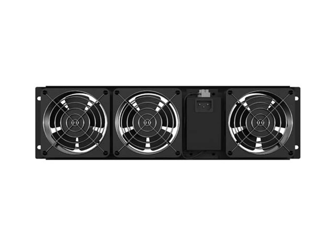 Lanberg Placa de ventilación Vertical de 19" 3U para Rack con Tres Ventiladores, 230 V, Color Negro