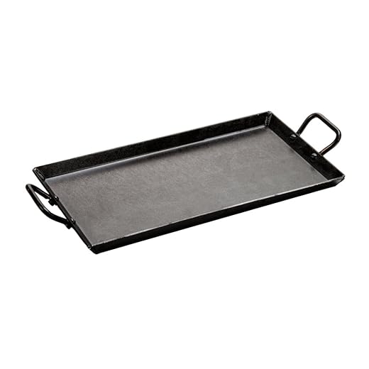 Lodge CRSGR18 Carbon Steel Griddle, Pre-Seasoned, 18-inch