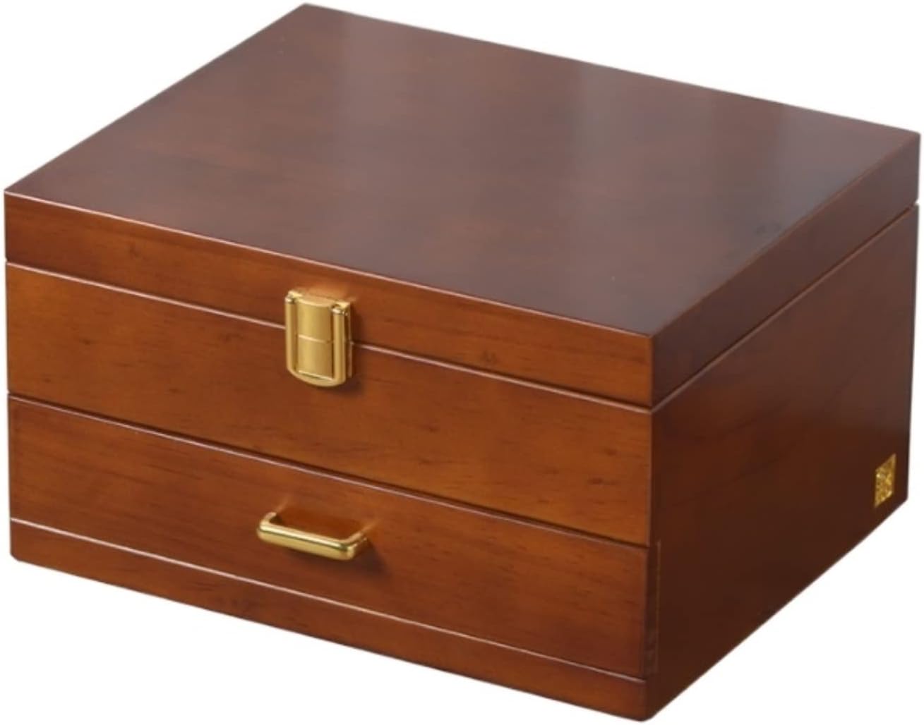 フランスアンティークカルトナージュドゥロワー抽斗引き出し薔薇柄