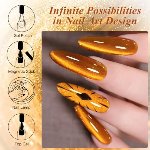 Esmalte gel magnético Yellow Cat Eye 10ml miniatura 6