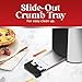Elite Gourmet ECT-3100 Long Slot 4 Slice Toaster, Reheat, 6 Toast Settings, Defrost, Cancel Functions, Built-in Warming Rack, Extra Wide Slots for Bagels & Waffles, Stainless Steel & Black