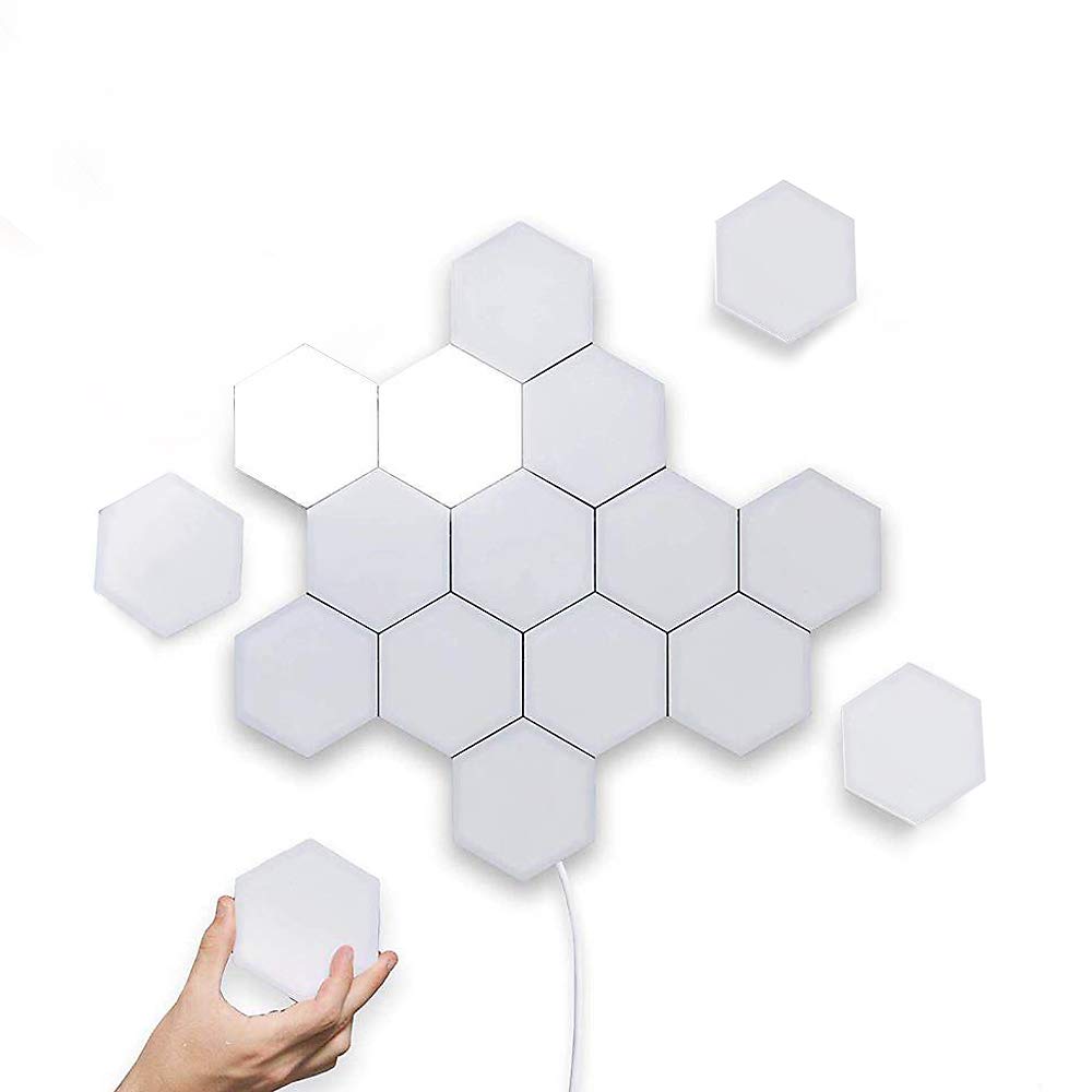 Wall Lamp, Sensor Light, Wall, Interior, Touch Sensitive, Modular Light, Modern, Decorative Lamps, Honeycomb Design, DIY Quantum Lights, Creative Wall Lights