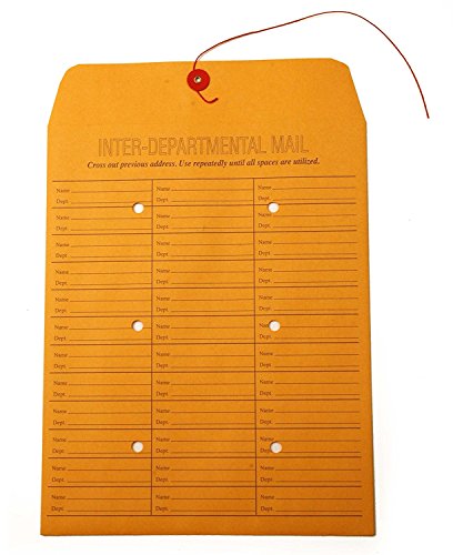 Quality String-Tie Jumbo Size Inter-Department Envelopes, 12 x 16 Inches, 25 per Pack, Printed Both Sides - 71 Entries