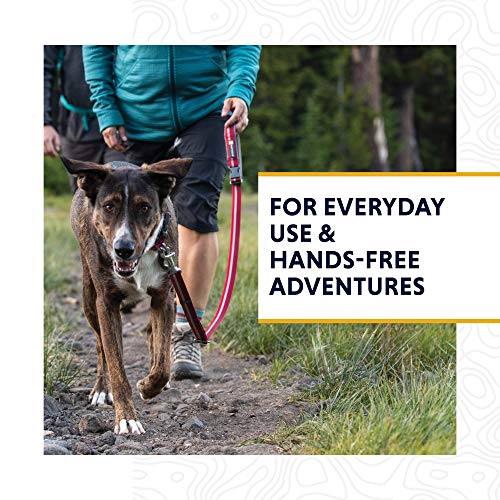 RUFFWEAR Crag Dog Lead, Can Be Hand Held or Worn Around the Hips, Reflective and Adjustable Lead, Granite Grey