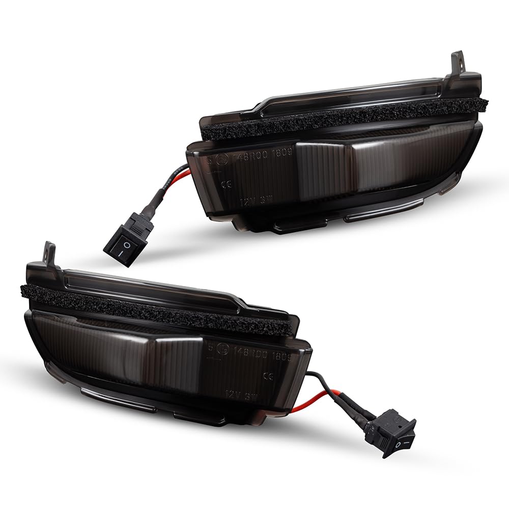 2 szt. Kierunkowskaz w lusterku bocznym migacz + DRL do zbiornika niestandardowy wzrost pojemny DAIHATSU Thor niestandardowe światło jazdy dziennej(Smoked lens)
