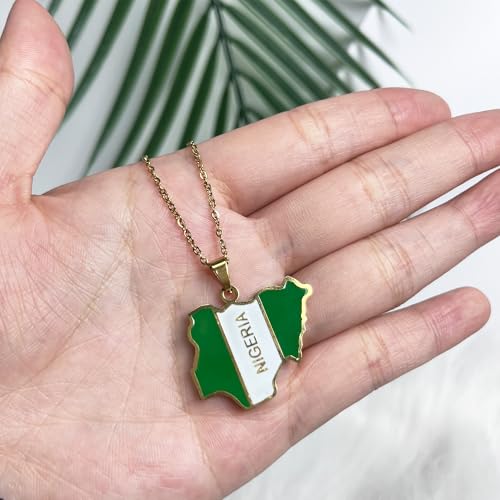 Nigerian Necklace Pendant for Women Men African Map Nigerian Jewelry Gift2
