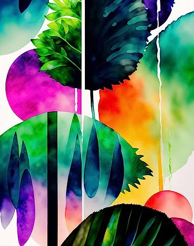 Affiches sur toile de forêt tropicale sombre SERENDIPITP sans cadre de 58x90 cm pour salon