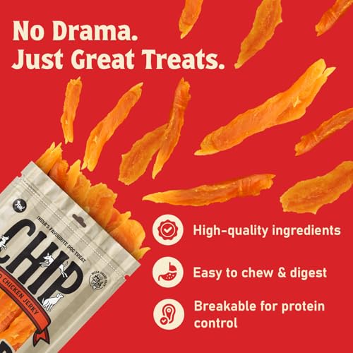 Image of Chip Chops Sun Dried Chicken Jerky Dog Treats for Dogs, High Protein Training Snacks, Healthy & Easily Digestible Dog Treats, Suitable for All Breeds 250g - Pack of 1