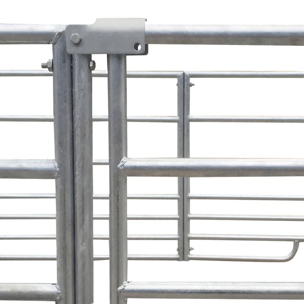 vidaXL Redil de 4 Paneles de Acero Galvanizado 137x137x92 cm Cerca de Ganado