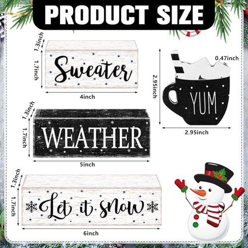 Marsui-4-Pcs-Winter-Wooden-Tabletop-Decor-Rustic-Wooden-Hot-Cocoa-Block-Sign-Gift-Farmhouse-Winter-Tiered-Tray-Decor-Let-It-Snow-Table-Centerpiece-Winter-Decor-for-Home-Office-Desk-Shelf Marsui 4 Pcs Winter Wooden Tabletop Decor Rustic Wooden Hot Cocoa Block Sign Gift Farmhouse Winter Tiered Tray Decor Let It Snow Table Centerpiece Winter Decor for Home Office Desk Shelf
