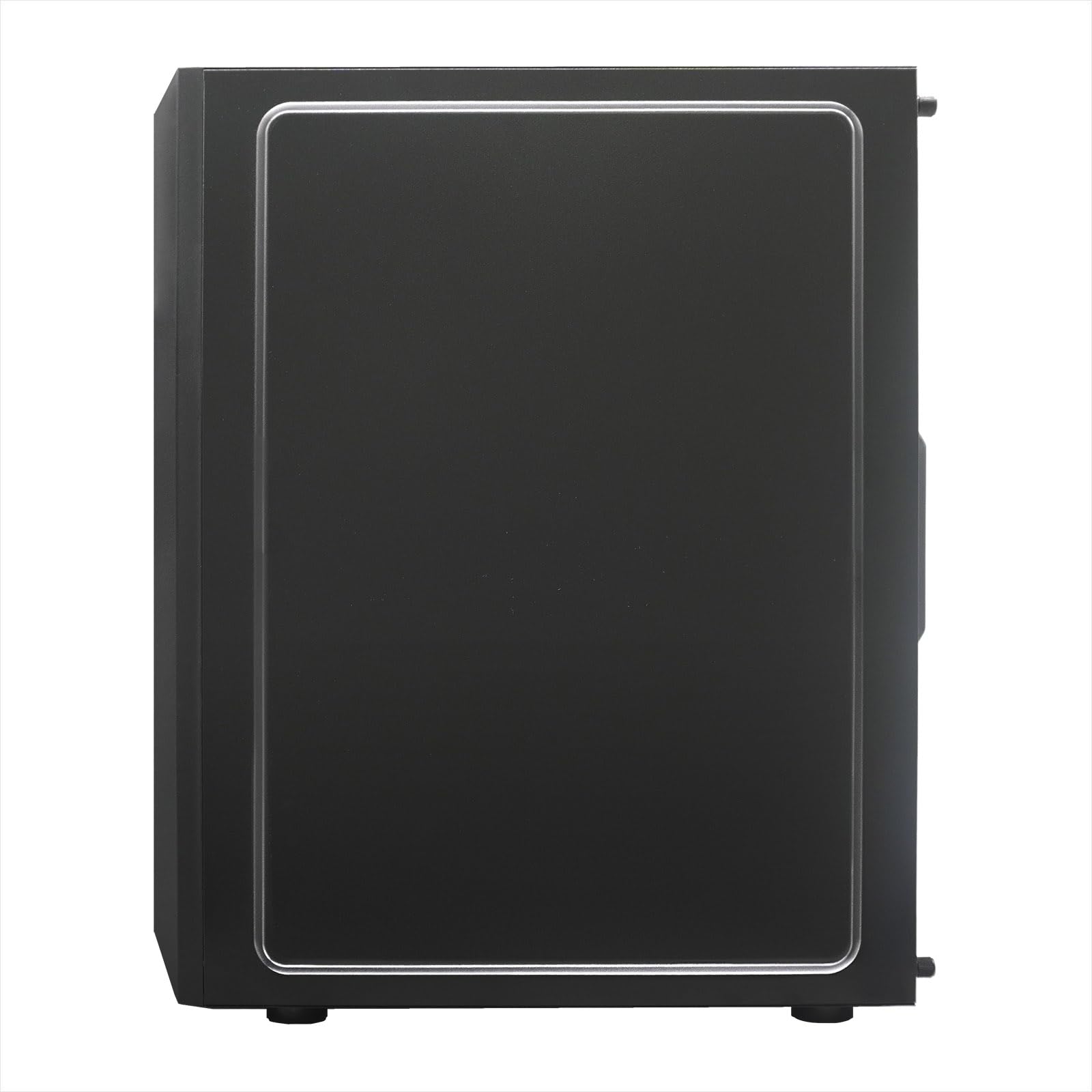 Nuwo Hoder T301 Boîtier Noir ATX pour PC de Bureau Gaming 0,50 mm SPCC Ventilateur ARGB adressable de 120 mm 3 x USB3.0/2.0 Avant ABS avec Bande LED et Panneau latéral en Verre trempé