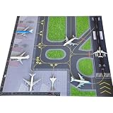 Gummi-Flughafen-Matte im Maßstab 1:400, repliziert eine realistische Flugzeug-Landebahn-Szene, große Flughafen-Matte zum Ausstellen und Sammeln