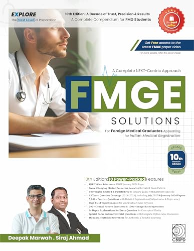 Image of A COMPLETE NEXT CENTRIC APPROACH FMGE SOLUTIONS FOR FOREIGN MEDICAL GRADUATES APPEARING FOR INDIAN MEDICAL REGISTRATION - 10ED (PB 2026)