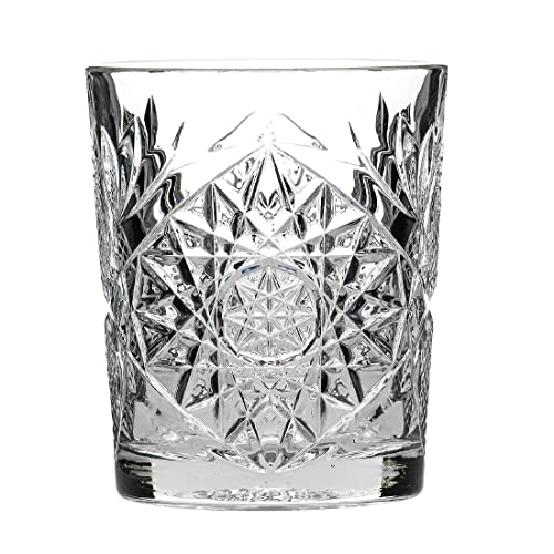 Vaso para whisky con vintage de cristal tallado Hobstar set de 12 piezas 12 oz vasos tradicionales
