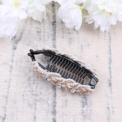 Lurrose Bead Clip per capelli verticale a banana