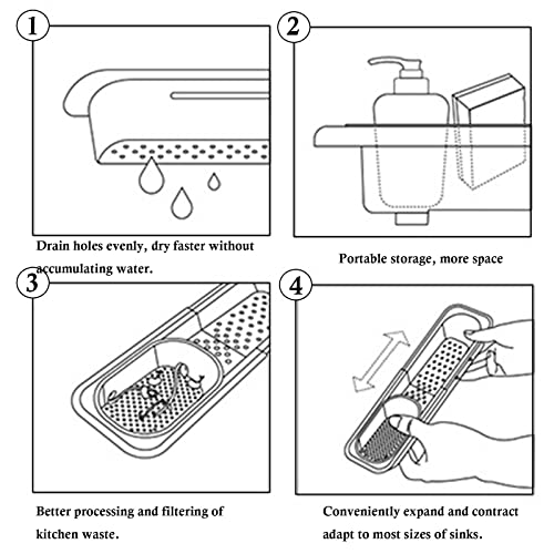 Zhongcp1 Cestello Portaoggetti Lavello per Caddy