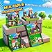 99PCS Magnetic Blocks Travel Toys, Magnet Building Blocks with Portable Metal Box, Mini Construction Travel Magnetic Tiles for Toddlers Boys Age 3-5 4-8 8-12, STEM Sensory Outdoor Travel Toys Gifts