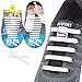 EZIGO 10+10 No Tie Shoelaces Upgraded Elastic Shoelaces for Adults/Kids Tieless Elastic Shoe Laces Waterproof Rubber Shoelaces for Sneakers Boots Board Shoes and Casual Shoes 20 Shoelaces White