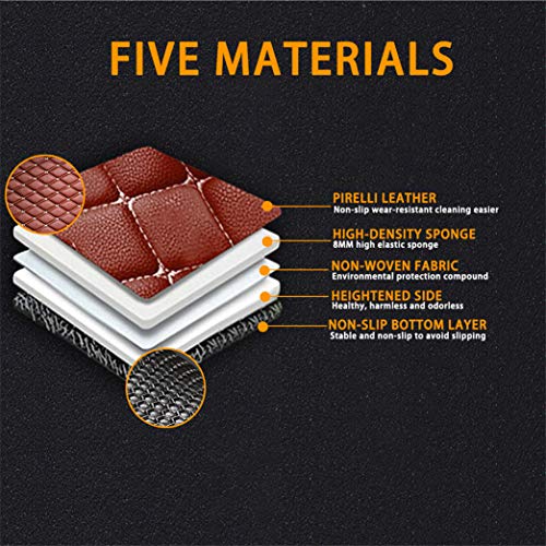 Cobear Tapis Voiture Full Coverage Similicuir pour 98% des Véhicules Marron – vue 9
