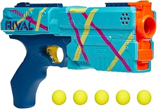 Nerf Rival Kronos XVIII-500 Blaster, carga de braguas, 5 rondas, acción de resorte, velocidad de 90 FPS, diseño de color verde azulado (exclusivo de Amazon)