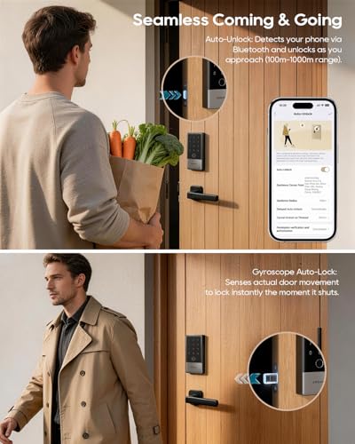 Smart Biometric Front Door Lock with Camera
