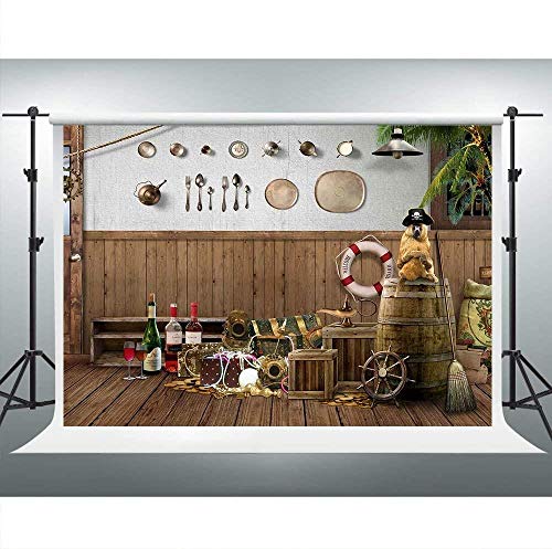 HD WCLRJT A Toast to Piracy Pirates Booty Backdrops for Photography 10x7ft Pirates of The Caribbean Themed Party Event Portrait Background Photo