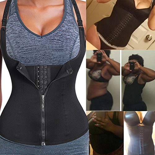 Entrenador de Cintura para Mujer, Chaleco de realce, Faja para el Vientre, Faja Moldeadora de Cuerpo, corsé ceñidor de Cintura, Chaleco con Cremallera de Talla Grande S-3Xl Shapewe