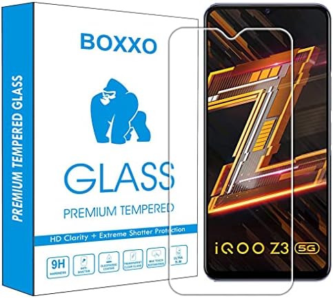 BOXXO Screen Protector for IQOO Z3 5G [Tempered Glass Guard] [Gorilla ...