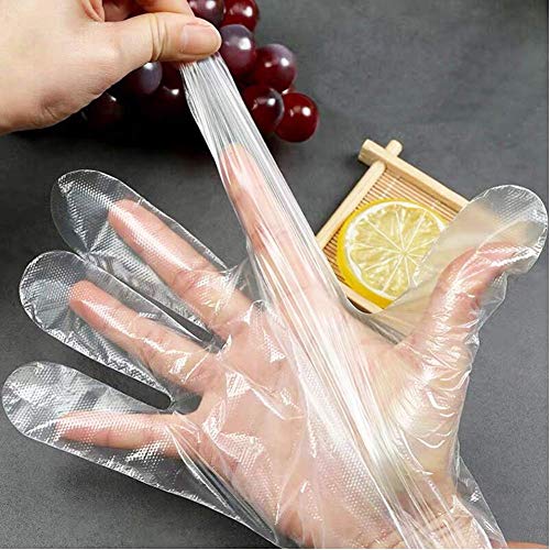 Zehhe Disposable Plastic Gloves, Multipurpose Cleaning Plastic Hand Gloves for Kitchen Cooking Cleaning Safety Food Handling Large - Thumbnail 5