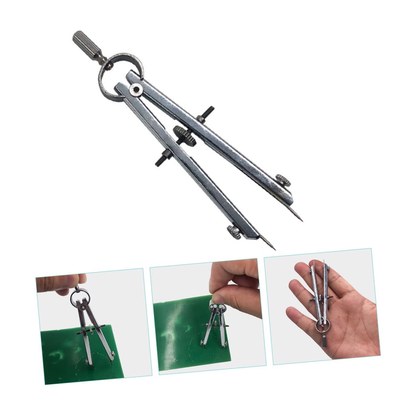 STOBOK 5 Pz Bussole Compasso a Matita Compasso Da Disegno in Metallo Compasso Geometrico Compasso Per La Geometria Goniometro e Compasso Alunno Bussola Acciaio Inossidabile Gioielleria