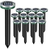 Mole Repellent Solar Powered & Snake Repellent for Yard, Ultrasonic Deterrent Groundhog, Gopher, Vole Sonic Mole Deterrent Spikes Outdoor for Lawn Garden & Yard (12)
