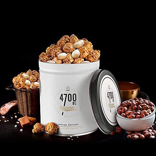 Image of 4700BC Gourmet Popcorn, Roasted Peanut & Caramel Popcorn, Tin, 165g
