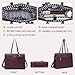 Keyli Laptop Tote Bag for Women Large Waterproof Leather Work Laptop Briefcase with Built-in USB Charging Port Computer Shoulder Bags Fits 15.6 Inch, Business Handbag Purse 4pcs Set Wine Red