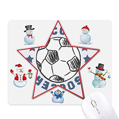 Tapis de souris football et bonhomme de neige pour le bureau