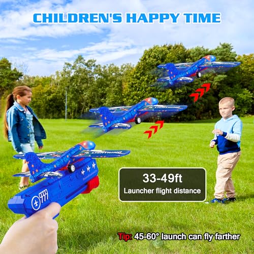 LJZJ 6 Pack LED Foam Plane Launcher, 2 Modes Outdoor Toy Gift Boys Girls 4+ by LJZJ - Used condition - Image 7