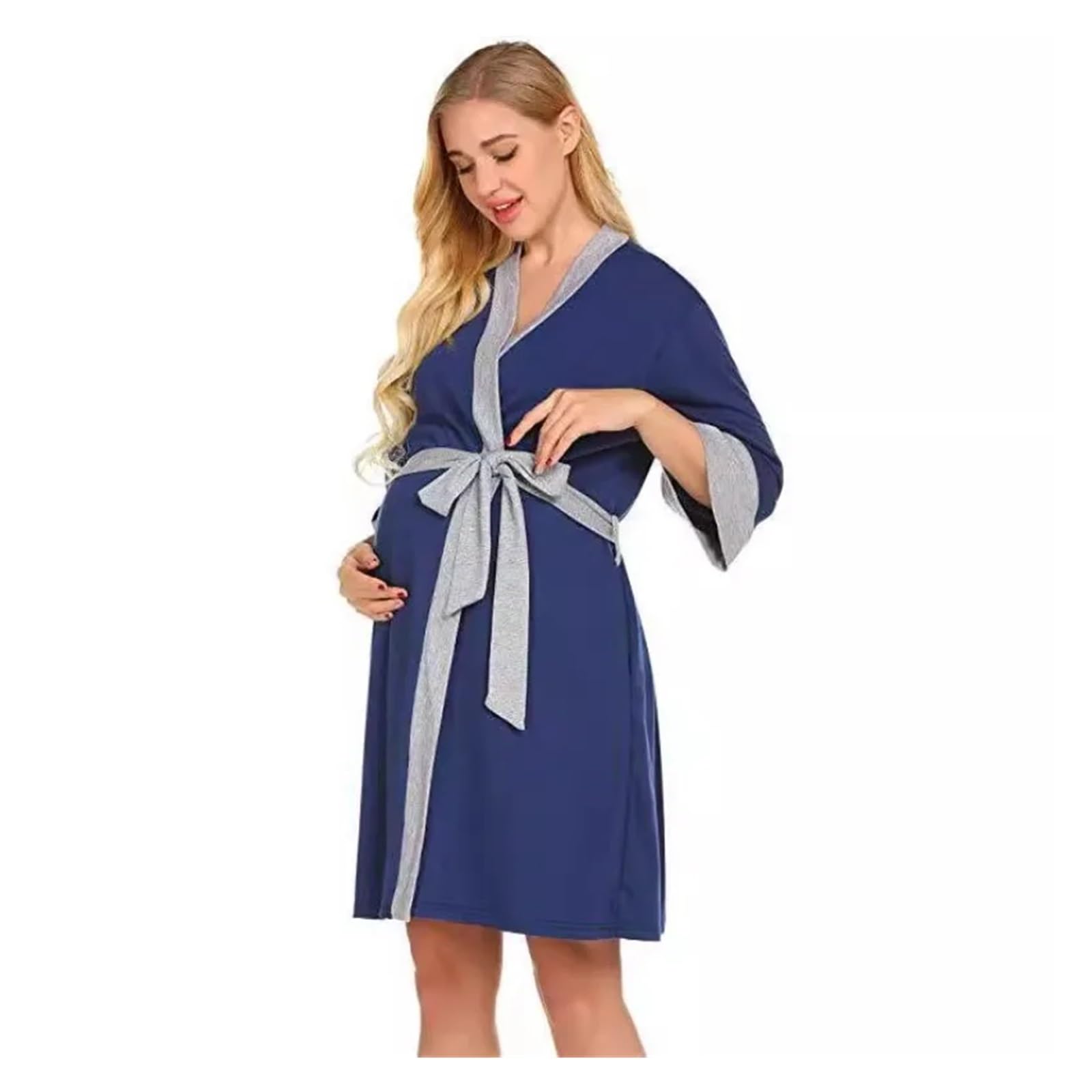 Camicia da Notte Donna Pigiama Premaman in Cotone Traspirante, Completo Essenziale e Leggero for L'Allattamento