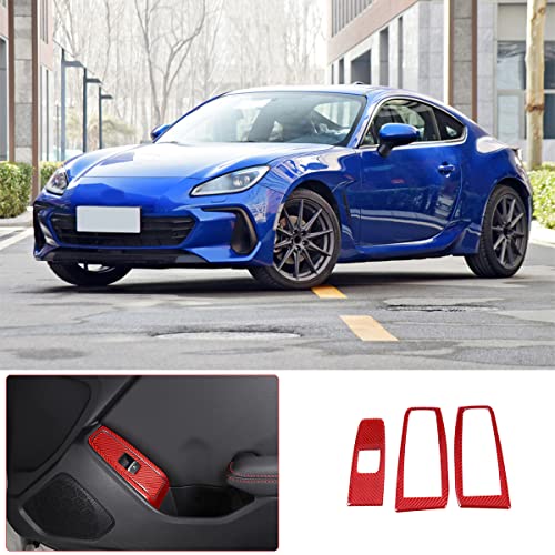 HAPPYHORSE Fit for Subaru BRZ 2022 Car Interior True Carbon Fiber (Red Soft Carbon Fiber) Decorative Accessories 2022 Subaru BRZ Special (Red LKLW-ASCF-1676)