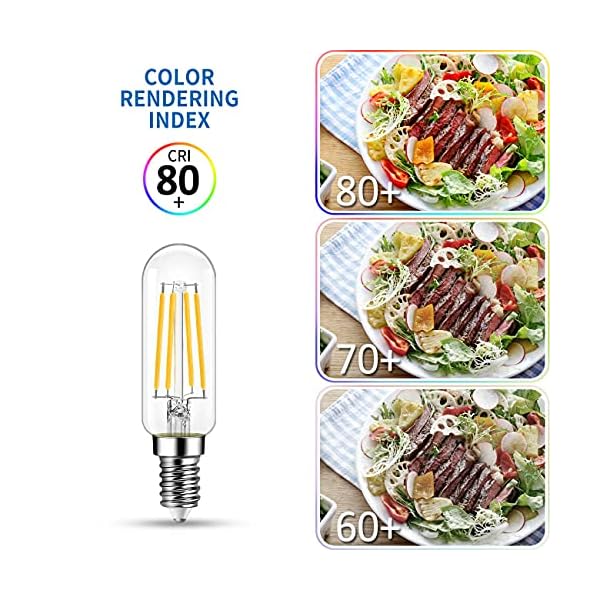ANWIO E14 LED Leuchtmittel 4.5W Filament Lampe, T25 470LM Edison LED, Ersetzt 40w Glühbirne, Warmweiß 2700K, Nicht… – Bild 5