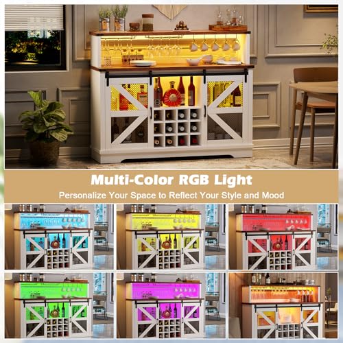 Pakaseptfarmhousewinebarcabinetwithledlightsliquorcabinetcoffeebarcabinetwslidingbarndoorglassracksideboardbuffetcabinetwithstorageshelvesforlivingdiningroomhomewhite Urban Country Home Decor Pakasept farmhouse wine bar cabinet with led lights liquor cabinet coffee bar cabinet wsliding barn doorglass racksideboard buffet cabinet with storage shelves for livingdining roomhomewhite urban country home decor