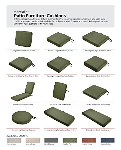image for Classic Accessories Montlake Patio Seat Cushion Slip Cover, Heather In