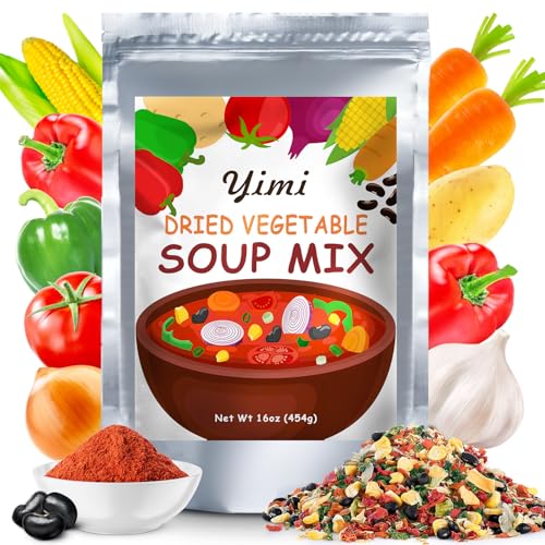 Image of Yimi Spicy Ramen Toppings, Freeze Dried Vegetable Mix for Instant Soup