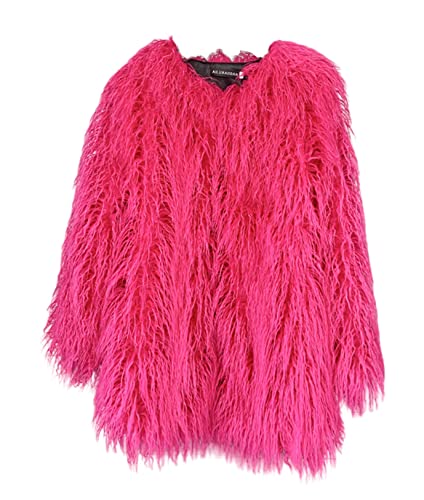 Women's Fluffy Faux Fur Outwear Parka Coat,Warm Jackets with Long Sleeve
