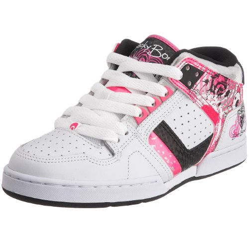Osiris Women's NYC 83 Girls Skateboarding Shoe,White/Pink/Black,6