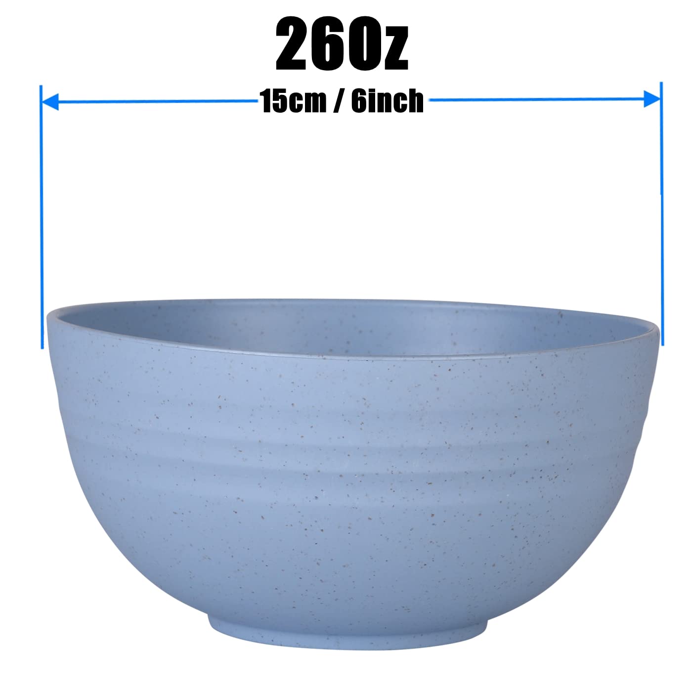 Set 8 Ciotole In Plastica Isolanti 1530ml - Infrangibili, Microonde E Lavastoviglie Safe | WANBY