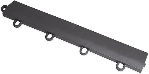 Miniatura 24 de Big Floors Kit de borde de transición femenino, borde modular de piso de garaje entrelazado duradero, compatible con productos RaceDeck, GarageTrac