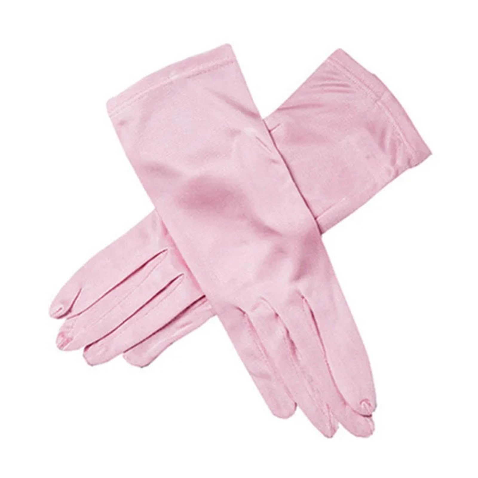 JMORCO Sun Gloves Silk Gloves Female Summer Thin UV Sunscreen Breathable Sleep Moisturizing Elastic Touch Screen Driving Mittens(Pink)