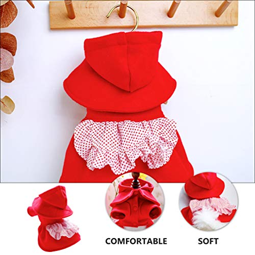 UKCOCO CÃ£o Natal Vestido Quente Inverno Ponto Cachorrinho Vestido Roupas Trajes de Uma PeÃ§a Roupa