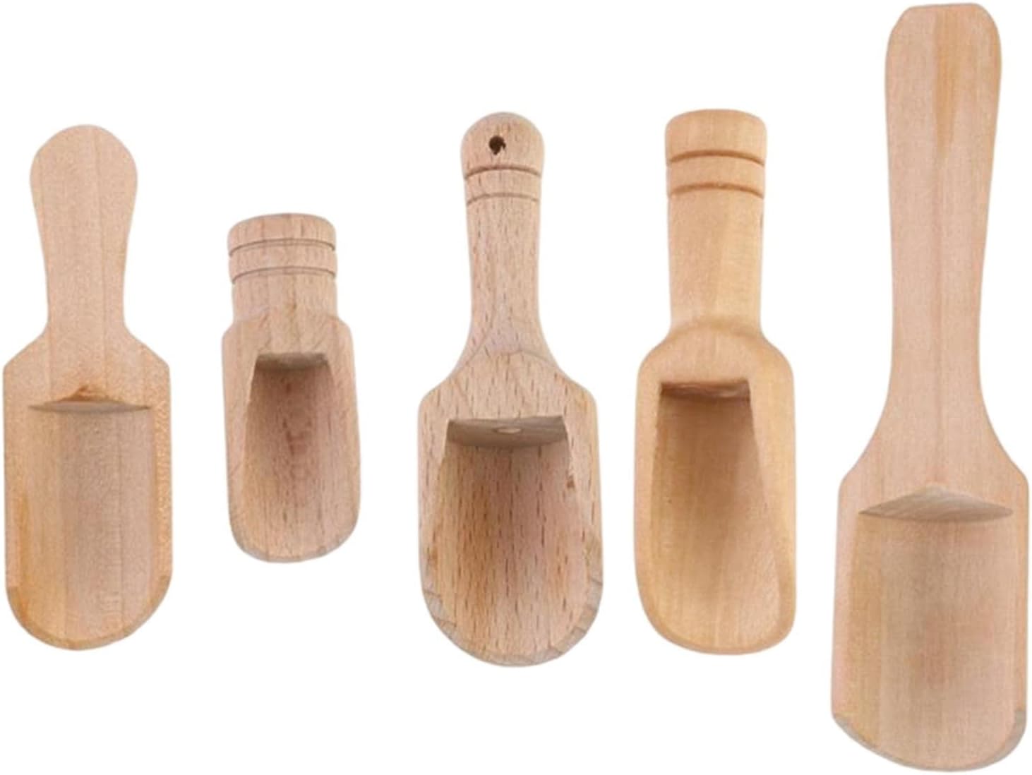 Coffee Scoops 5x Household Wooden Scoop Coffee Scoops Condiment Spoon Small Salt for Kitchen Spices Sugar