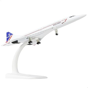 1/300 Concorde for Singapore Diecast Metal Airplane Model with Wheels 20cm L Concorde Plane Model with Display Stand for Adult Creative Collections or Decorations
