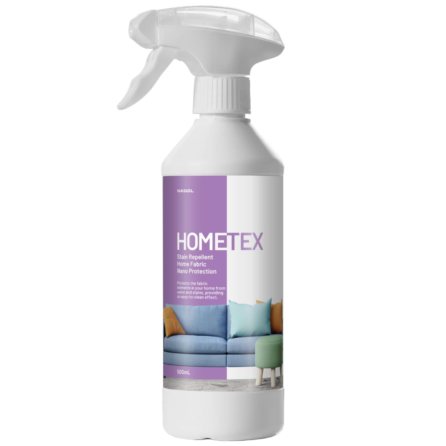 Nasiol HomeTex, Home Textile Nano Protection, Fabric Guard, Upholstery Stain Protector, PFAS Free Formula 17 fl. oz